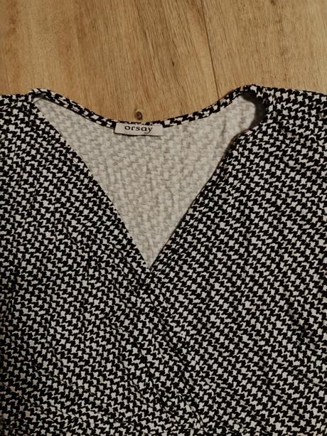 Šaty čiernobiele, orsay,42