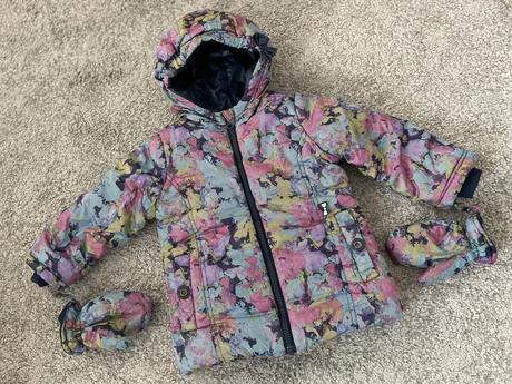 Coccodrillo bunda zimná s kapucnou+rukavickami 92, coccodrillo,92