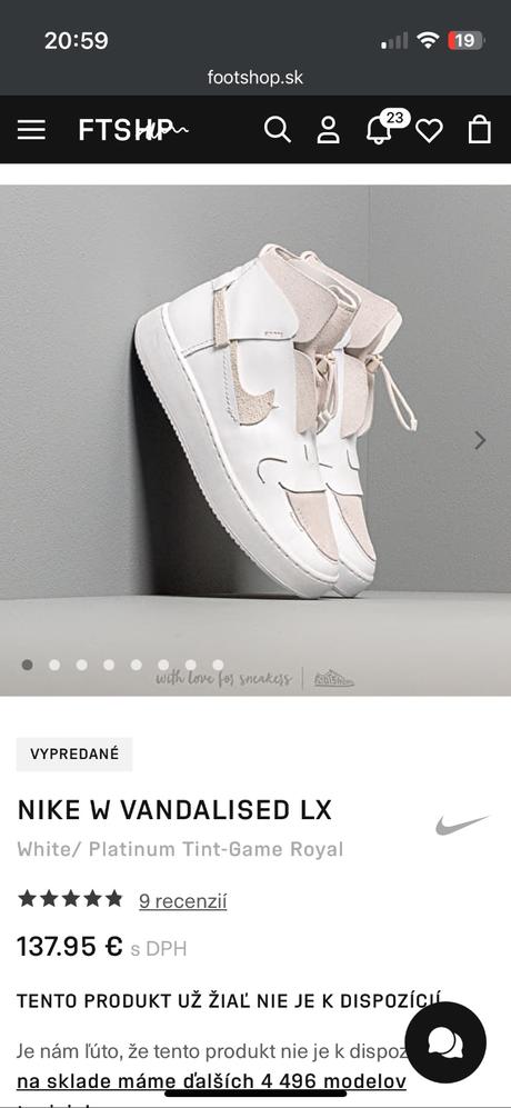 W vandalised lx 37,5, nike,37