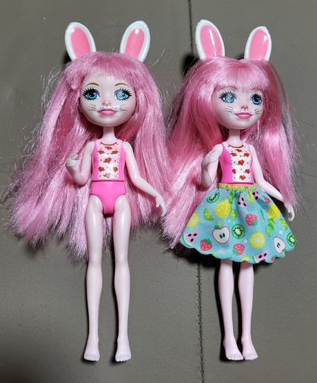2x bábika enchantimals - bree bunny (mattel), 
