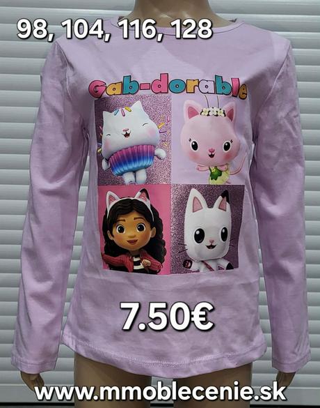 Tričko gabby, 98 / 104 / 116 / 128