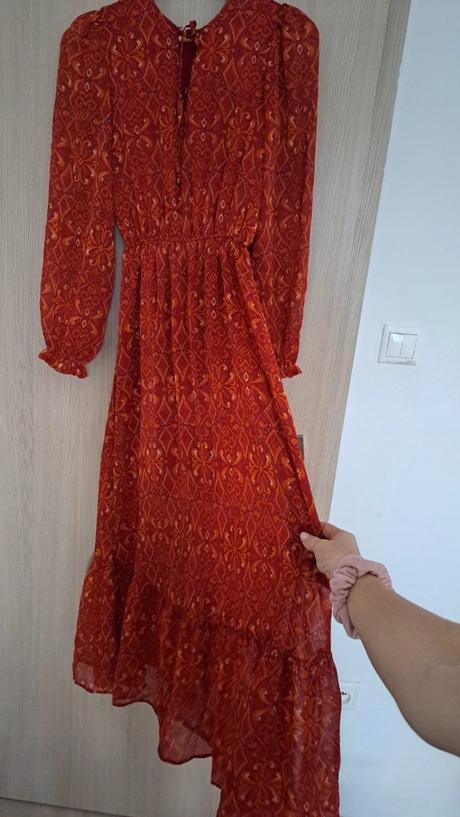 Maxi šaty s pufovanými rukávmi, sinsay,xs