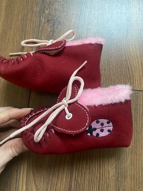 Topánočky/capačky do kočíka bordové, 21