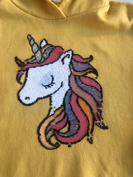 Mikina s premienacim jednorozcom, h&m,134