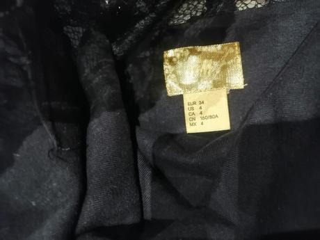 Luxus čierne elast. čipkované šaty ham,v32-34, h&m,xs