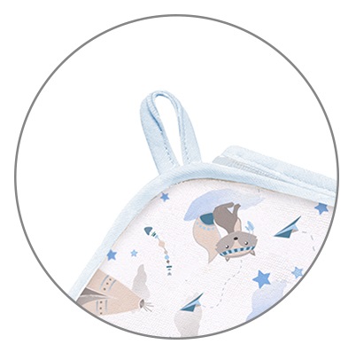 Babyono detská osuška s kapucňou 100x100cm modrá, 