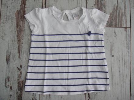 Tričko námornícke bielo- modré páskované, zara,80