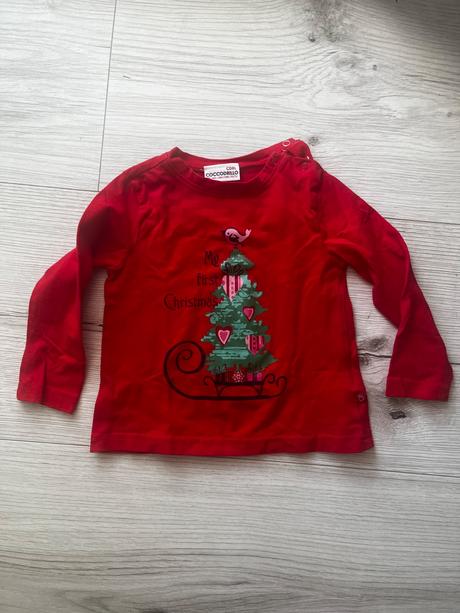 Červený vianočný top, coccodrillo,86