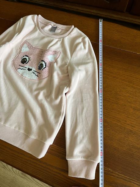 Teplá zamatová mikina s mačičkou premieňacou, kids,134