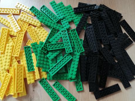 10ks stavebné kocky tenké 2x8,