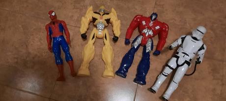 Transformers, star wars, spiderman figurky,