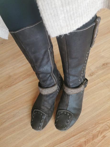 Vysoké kožené čižmy, 37