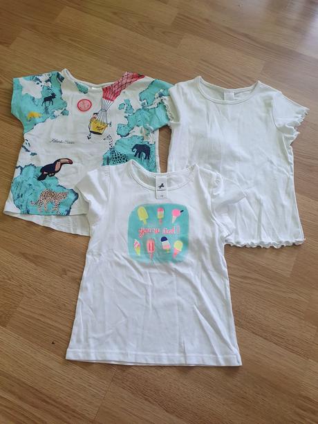 Dievčenské bavlnené tričká veľ. 116, palomino,116