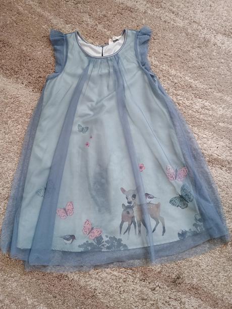 Šaty so srnkou, h&m,140