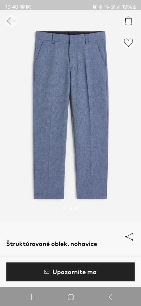 Štrukturované oblekové nohavice č.152, h&m,152