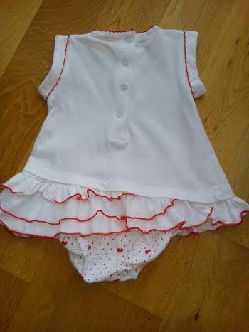 Komplet šaty s nohavičkami, 68