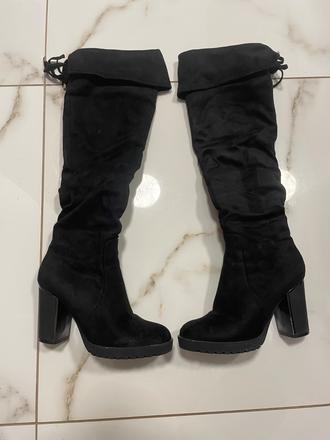 Semišové čižmy vysoke, 37