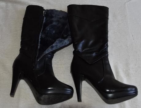 Vysoké kožené čižmy s opätkom, 39