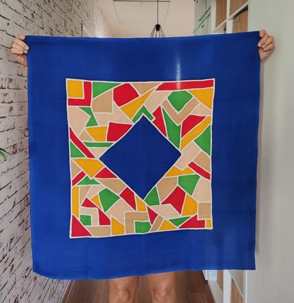 Hodvábna ručne maľovaná šatka, 