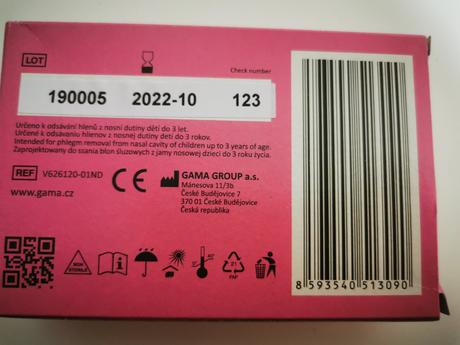 Odsávačka soplíkov, gama