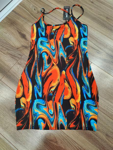 Farebné mini šaty, m