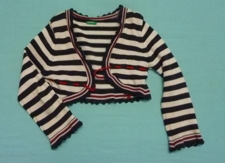 Bolerko, krátky sveter, benetton,110