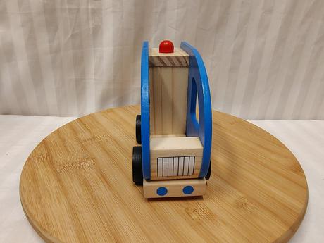 Drevené policajné autíčko, police, 15 cm, 