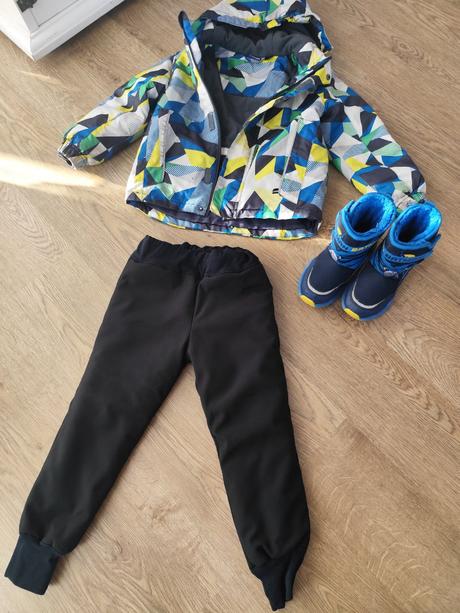 Zateplené nepremokavé nohavice 63 cm, 116