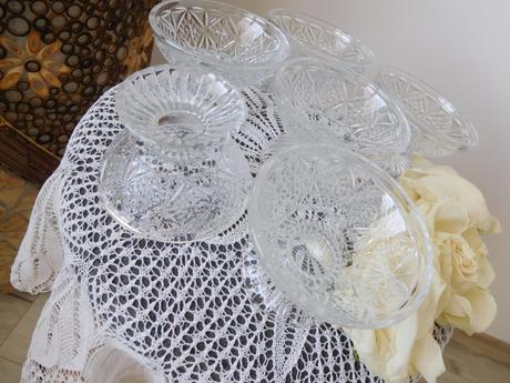 Poháre sklenené -6 ks, možné použitie na zmrzlinu, 