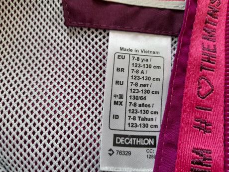 Športová bunda v.122 128, quechua,122