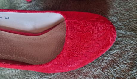 Čipkované lodičky na platforme v.39, 39