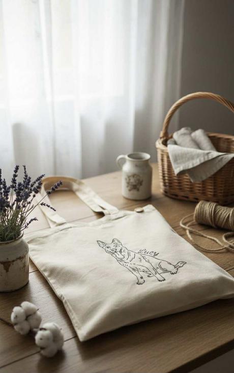 Plátené, ručne vyšívané tašky, 