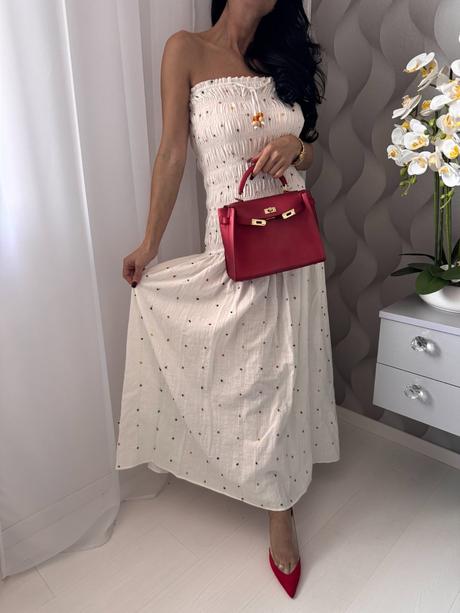 Zara - letné šaty s farebnými pompom, zara,s