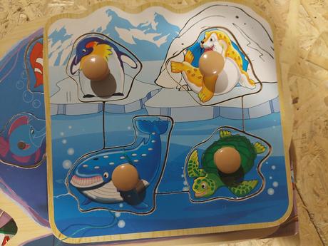 Drevené hracky 6 roznych ks vkladacky puzzle, 