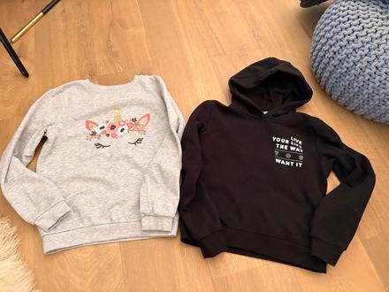 2x mikina 134/140, 134