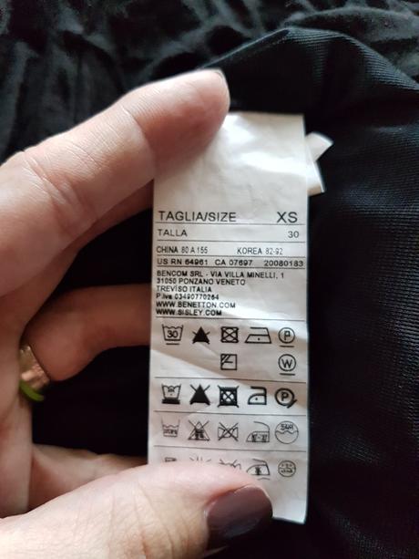 Čierna viskózová tunika zn.sisley vel.s, sisley,xs