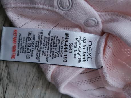 Biele a ružové krátkorukávové body next, next,56