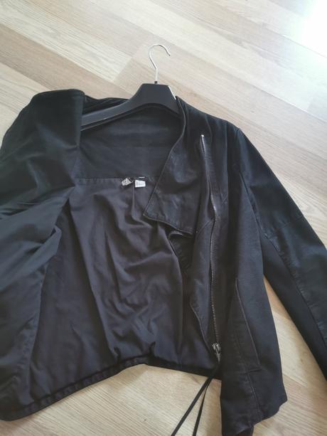 Krátka bunda z brúsenéj kože, takko,42