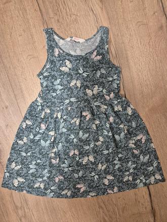 Šaty na ramienka s motýľmi, h&m,122
