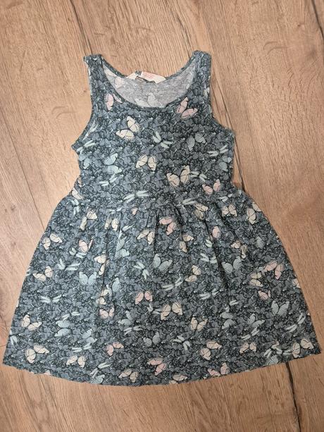 Šaty na ramienka s motýľmi, h&m,122