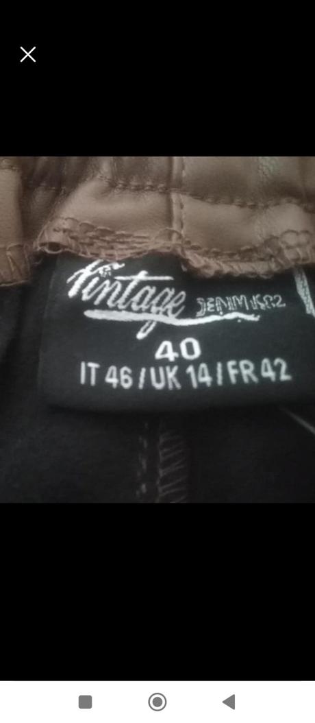 Dámske koženkové denim nohavice, l