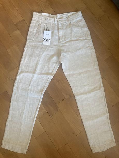Ľanové nohavice zara veľ. 38, zara,38