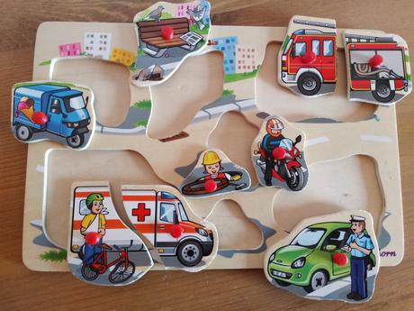 Drevená vkladačka - dopravné prostriedky, 