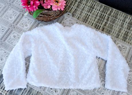 Chlpaté bolerko na 1.svate prijimanie, svadbu, osl, 152 / 158 / 164