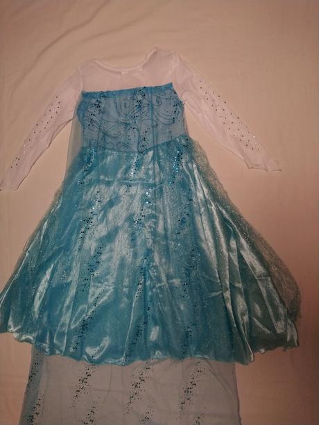 Kostým elsa šaty, závoj, mega set, vlasy,104-116,