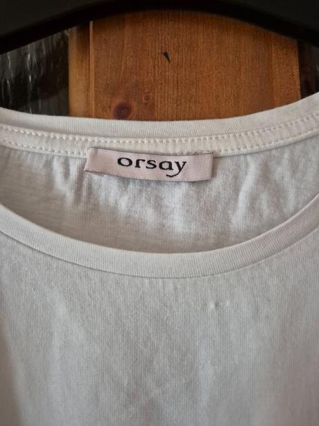 Biele orsay tričko s krajkovými rukávmi m, orsay,m