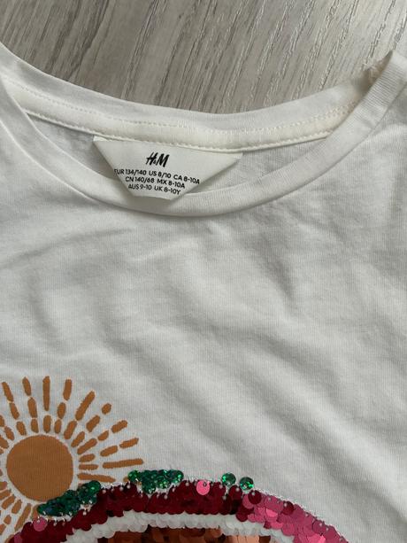 Tricko s dlhym rukavom, h&m,134