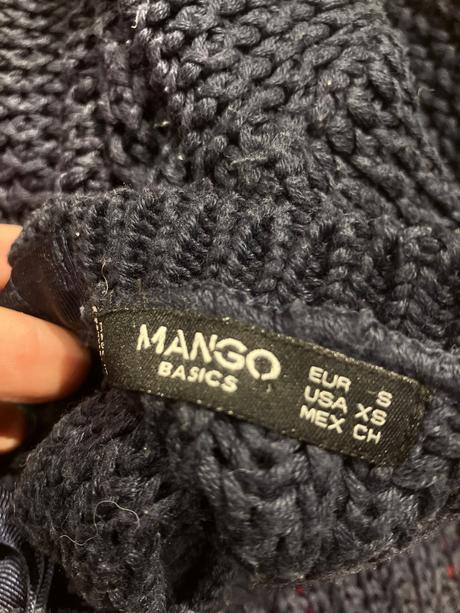 Dámsky sveter s mašľou mango (s), mango,s