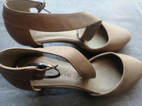 Tamaris pohodlné celokožené lodičky v38, tamaris,38