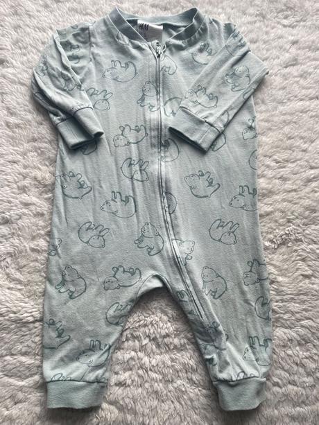 Zelenkaste pyzamka na zips h&m, h&m,62